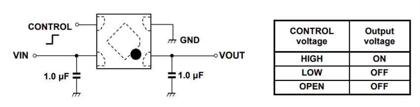 Application Circuit Diagram - Toshiba TCR5FM CMOS Low Dropout Regulators